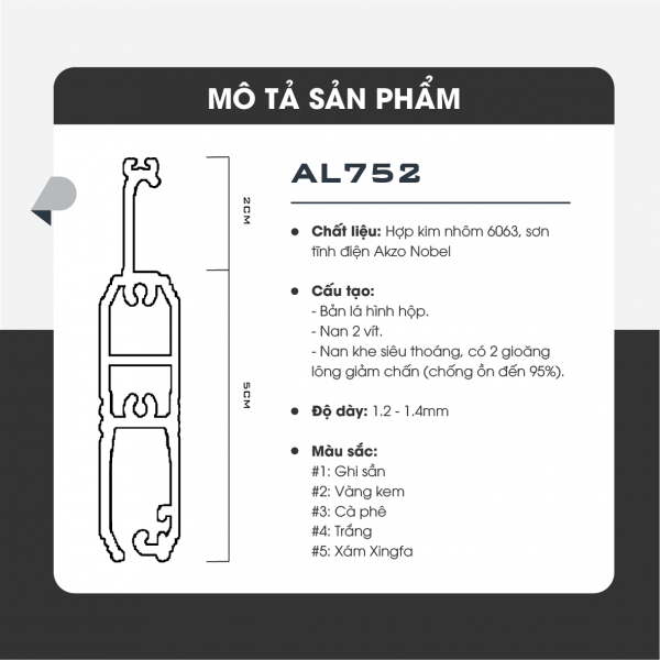 AL752 mặt cắt