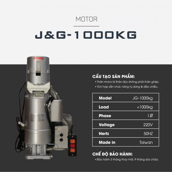 Motor J&G 1000kg