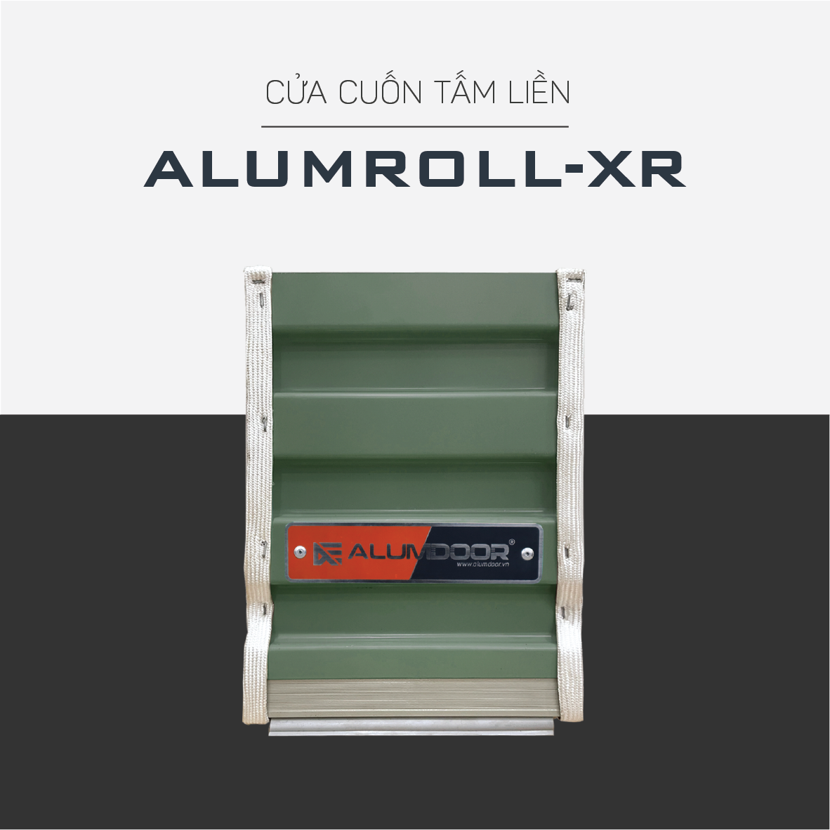 cửa cuốn tấm liền xanh rêu