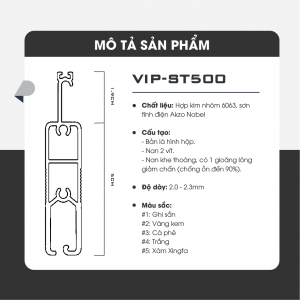 VIPST500 mặt cắt