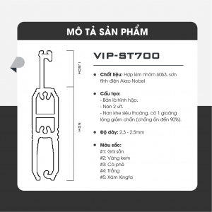 VIP-ST700 mặt cắt