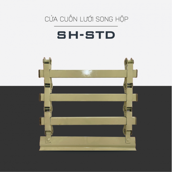 cửa cuốn lưới song ngang hộp sơn tĩnh điện