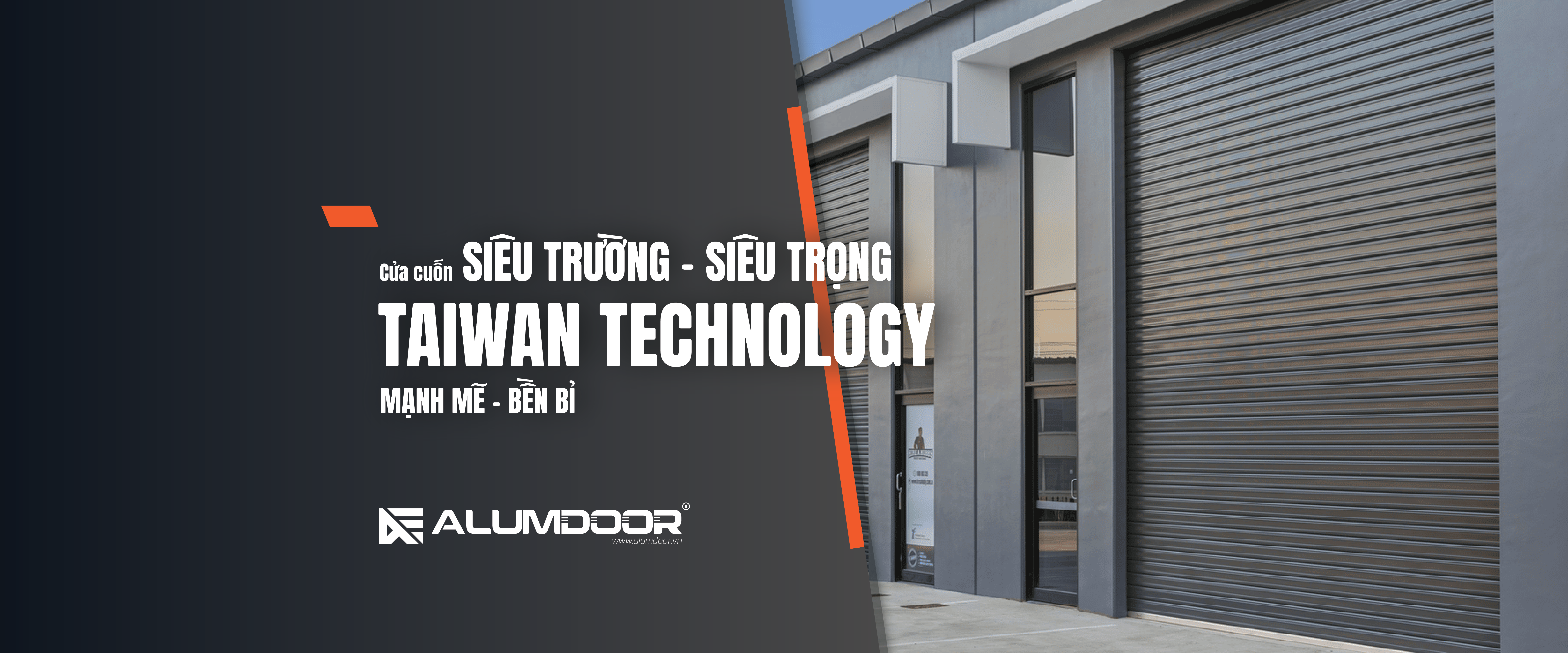 Alumdoor Banner - Cửa cuốn siêu trường 01