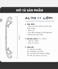 Alumdoor AL70 (1 Lớp) - Đặc điểm sản phẩm
