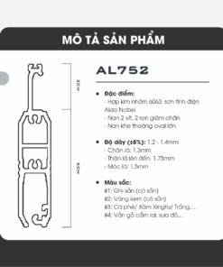 Alumdoor AL752 - Đặc điểm sản phẩm