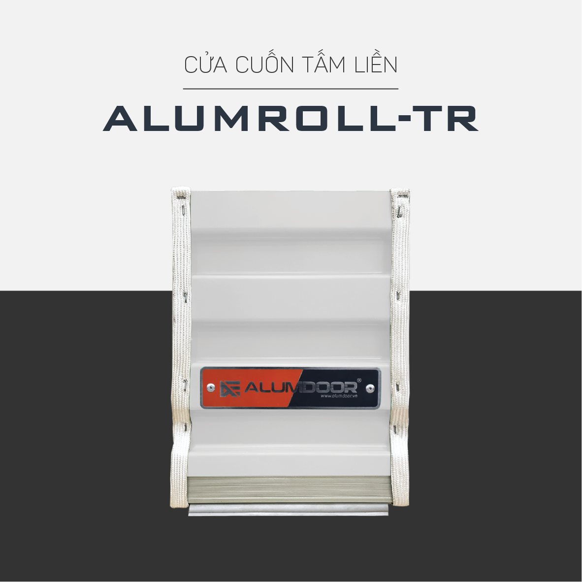 Alumdoor Cửa Cuốn Tấm Liền Trắng