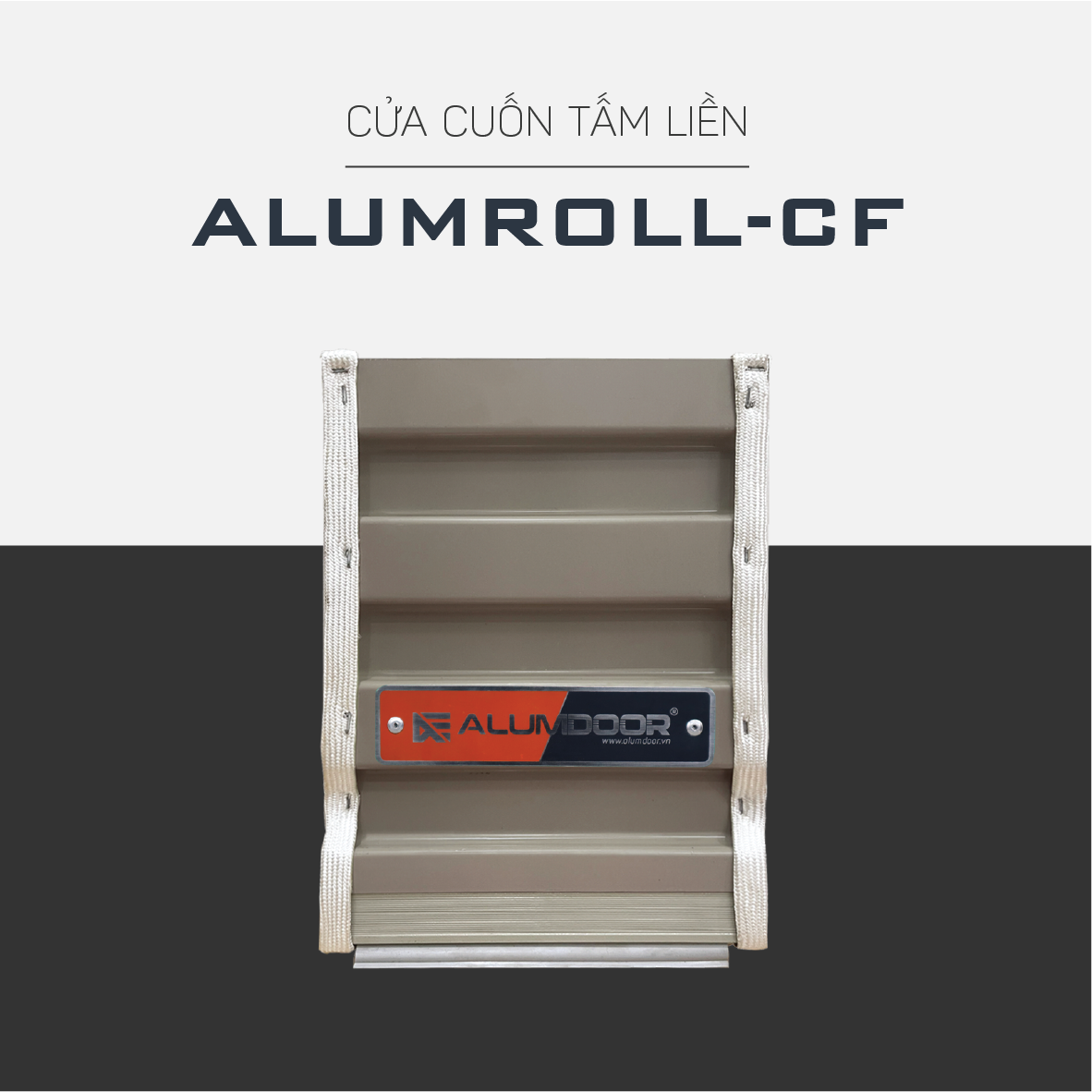 Alumdoor Cửa Cuốn Tấm Liền Cà Phê
