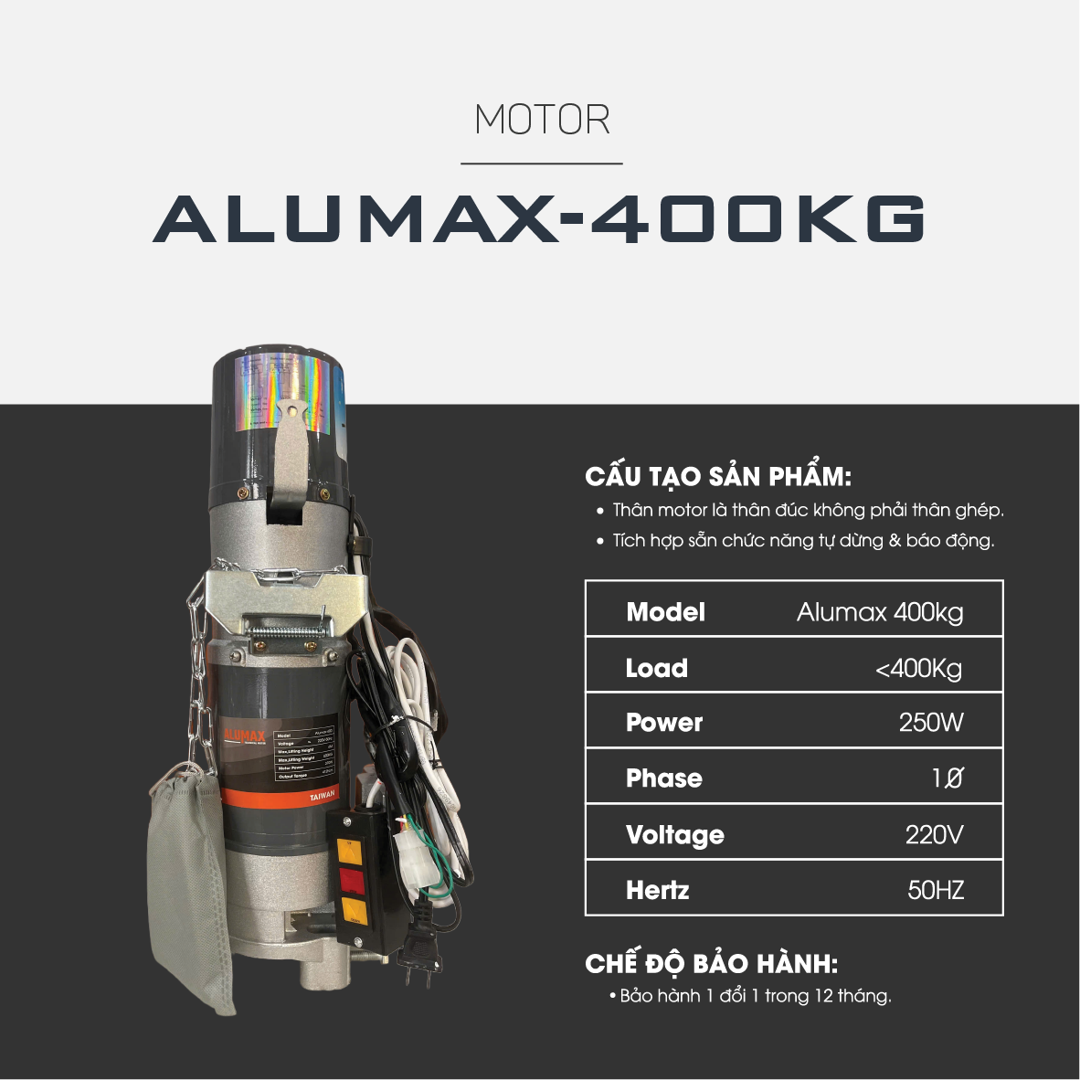 Alumdoor - Motor Alumax 400kg