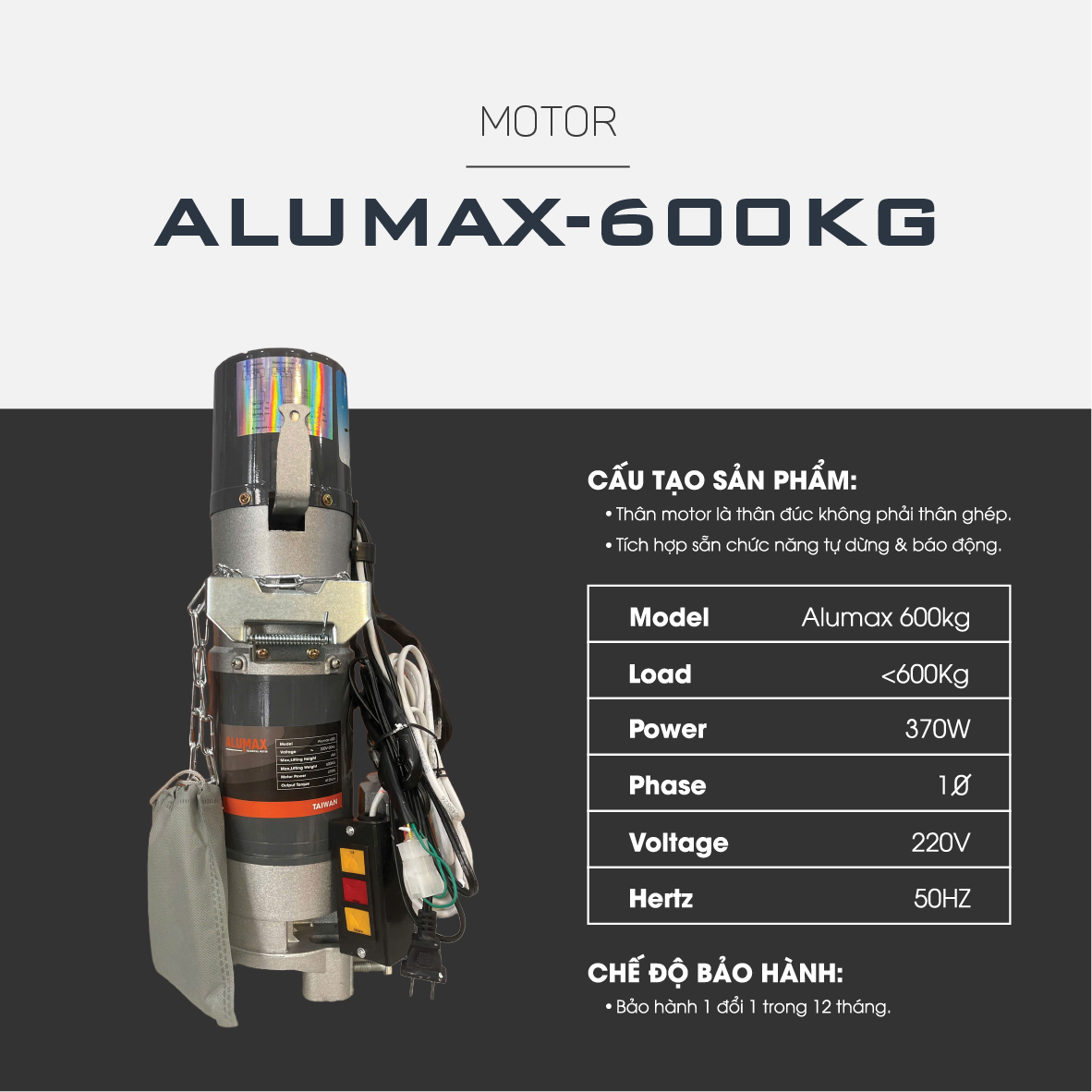 Alumdoor - Motor Alumax 600kg