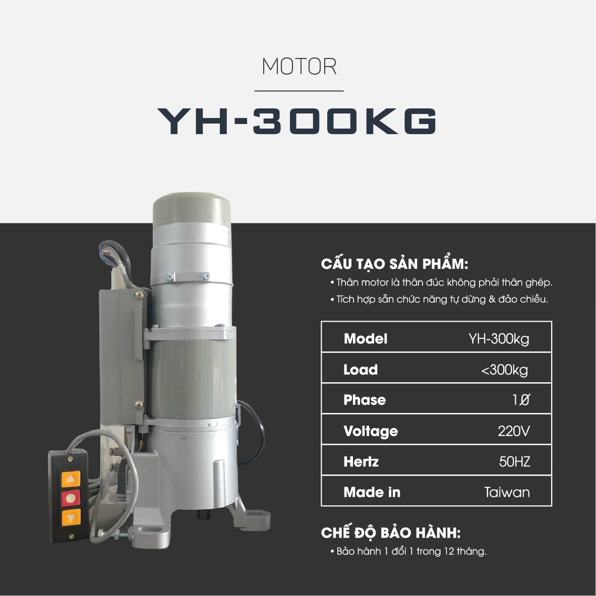 Alumdoor - Motor YH 300kg
